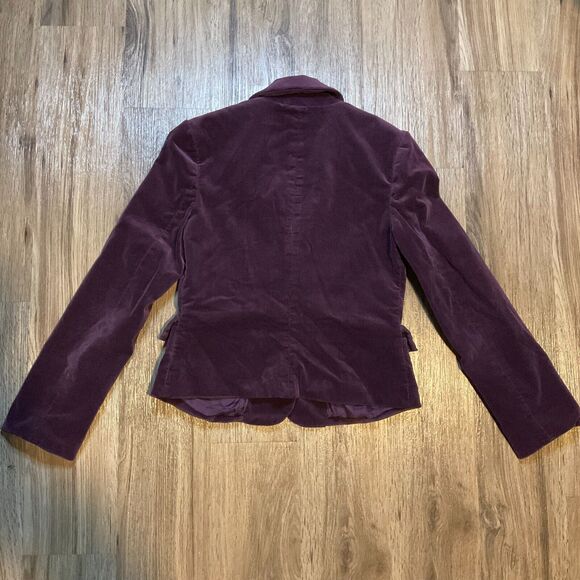 Kenneth Cole New‎ York Corduroy Blazer Suit Jacket Lined Stretch Purple Size 6 - Picture 7 of 9